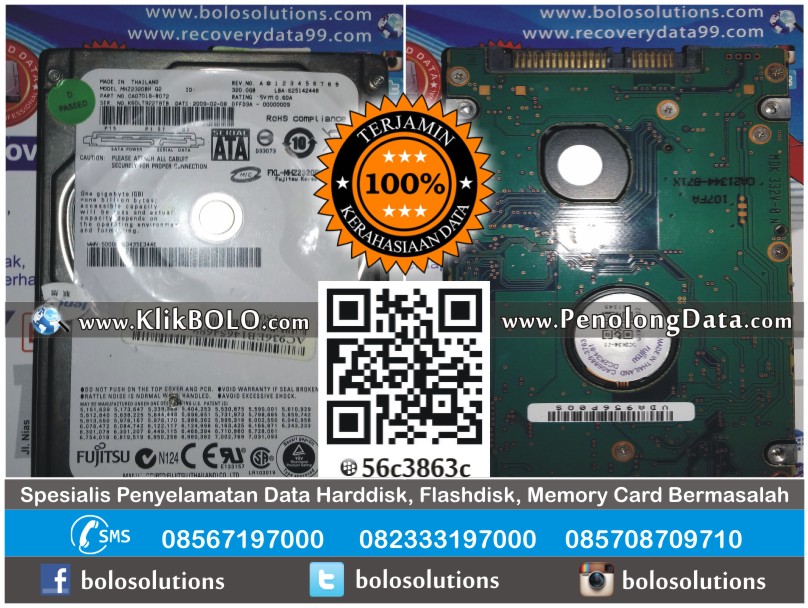 Recovery Data Harddisk Internal Fujitsu 320GB Abdul Afif Bojonegoro