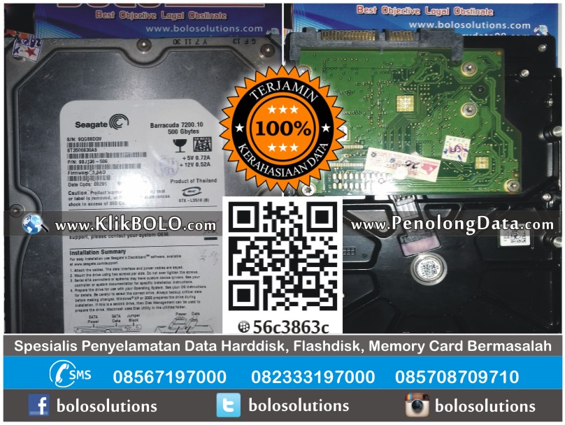 Recovery Data Harddisk Internal Seagate 500GB Ulil Albab Surabaya