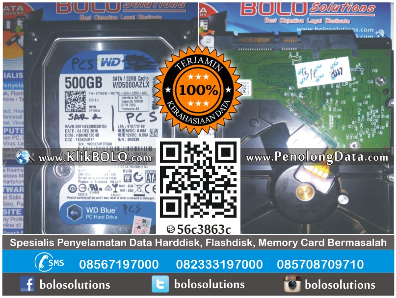 Recovery Data Harddisk WD 500GB Rizqi PT Petrokopindo Gresik