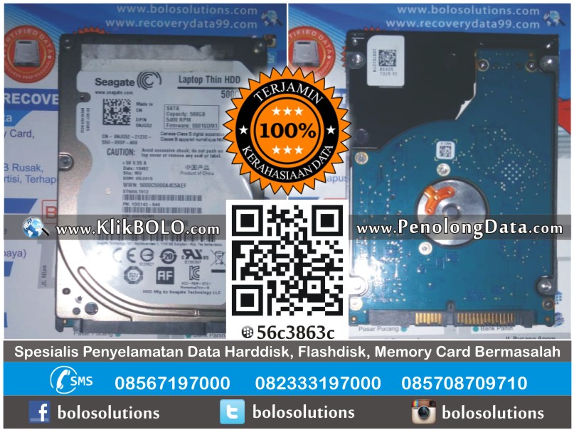 Recovery Data Harddisk Internal Seagate 500GB BPR Bank Jombang